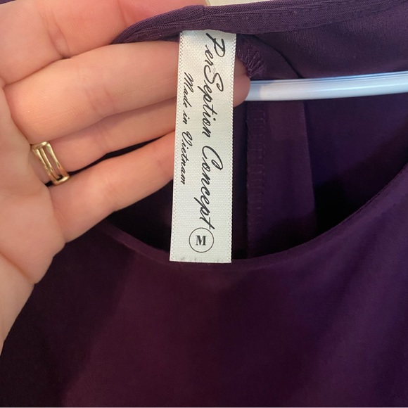 Dark Purple blouse. Size Medium. - Picture 2 of 2